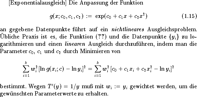 Beispiel: Exponentialausgleich