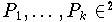 $P_{1},\ldots,P_{k} \in \R^2$