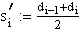 $s_i^{^{\prime }}:=\frac{d_{i-1}+d_i}2$