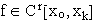 $f\in C^r\left[ x_o,x_k\right] $