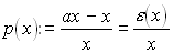 \[ {{{\it ax} - x}\over x}\]