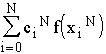 g04_0414.gif: $\sum_{i=0}^Nc_i^Nf(x_i^N)$