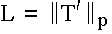 $L\,=\,\left\| T^\prime \right\| _p$